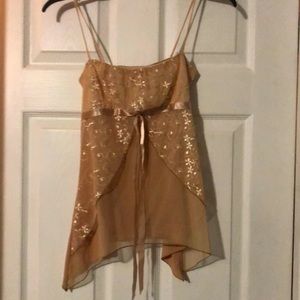 Xs gold spaghetti strap shirt